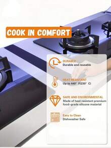 1 件装 21 英寸硅胶炉灶缝隙盖，耐热厨房台面缝隙填充物，易于清洁的硅胶炉灶缝隙盖，用于保护炉灶和台面，无需充电，无需电池 - 查看 4