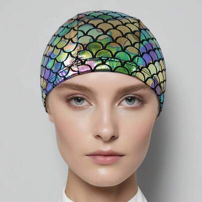 Mũ bơi cho tóc dài họa tiết vảy cá óng ánh, thiết kế co giãn cao, mềm mại, thoải mái và thoáng khí, dành cho người lớn, phù hợp với cả tóc dài và tóc ngắn, lý tưởng cho bơi lội, tập luyện, thi đấu bơi lội, lặn biển, bãi biển, thể thao dưới nước, phụ kiện bơi lội, lựa chọn tốt nhất cho những người đam mê bơi lội, mũ bơi nam và nữ, mũ bơi nhiều màu sắc rực rỡ, món quà lý tưởng cho các bữa tiệc bể bơi và kỳ nghỉ biển.