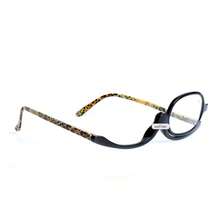 180°翻转放大化妆眼镜，豹纹化妆眼镜 - 黑色 - 查看 2