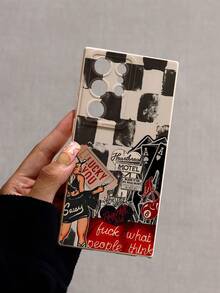 Grid Stripes Cowgirl Cherry Poker Pattern Liquid Silicone Mobile Phone Case Full-Body Protection Shockproof Anti-Fall TPU Soft Rubber Case Compatible With IPhone 13/11/17/17pro/16/14/15/15pro/15 Plus/15 Promax/7plus/8plus/X/Xs Max/Xr/11pro/12pro/13pro/14pro/12mini/13mini - Multicolor - View 4