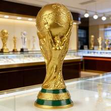 2026 FIFA 世界盃官方授權獎盃複製品，金色冠軍盃樹脂雕像，足球收藏紀念品，居家辦公室桌面裝飾，足球迷運動紀念禮物 - 多色 - 查看 4