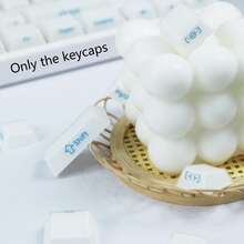 磨砂透明水晶PC键帽，Cherry原厂高度，侧刻字符，6.25U空格键，兼容MX轴机械键盘，仅含键帽，不含键盘 - 查看 8