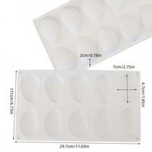 1 khuôn silicon hình xoài để làm mousse tráng miệng, 6 hàng, 10 hàng, khuôn làm kem xoài và sô cô la. - Xem 6