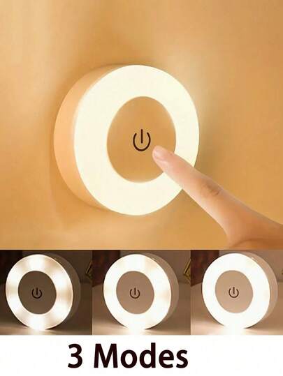Đèn ngủ LED cảm ứng điều chỉnh độ sáng - Ánh sáng trắng ấm và ánh sáng ban ngày có thể điều chỉnh, thích hợp cho phòng ngủ, hành lang, phòng tắm, phòng khách, tủ quần áo, đèn trang trí tủ - Thiết kế nhỏ gọn, dễ lắp đặt, đèn tủ/tường sạc qua USB