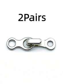 2/4/6/8 Pairs Alloy Invisible Hook And Eye Fasteners, Collar Hooks, Pant Hooks, Leather And Fur Coat Hooks, Anti-Exposure Clasps - Multicolor - View 15