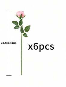 1/6/10 bó hoa hồng lụa nhân tạo, hoa hồng giả như thật thích hợp cho ngày lễ tình nhân, ngày của mẹ, đám cưới, trang trí tiệc, quà tặng, hoa đeo tay, trang trí nhà cửa (màu hồng) - Hồng - Xem 11