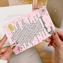 Carte pour petite-fille, exprimant l'amour et la fierté pour les occasions spéciales (Merci, Anniversaire, Mariage), design élégant, artisanat de qualité supérieure, papier de haute qualité, souvenir précieux, cadeau pour grands-parents - enveloppe blanche en lin - Voir 7