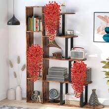 1pc Artificial Wisteria Vine Wreath, Lifelike Hanging Decor, Suitable For Home, Garden, Wedding, Spring, Valentine's Day, Wedding Arch, Wall, Garden, Green Plants, Bedroom, Office, Party Decoration - Orange - View 4