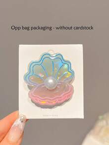 4pcs Iridescent Shell Hair Clips, Starfish & Seashell Pearl Decor Bangs Clips, Girly Ocean Style - Multicolor - View 8