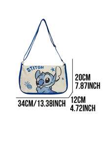 Disney Lilo & Stitch Crossbody Bag for Women & Girls - Cute Canvas Shoulder Purse with Exquisite Stitch Graphic Print, Large Capacity Zipper Closure, Adjustable Strap , Ideal for Casual Daily Use, Travel, School, Shopping, Gifts , Kawaii Anime Inspired pashion Clean - 彩色 - 查看 10