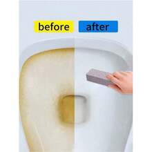 2支装火山石清洁刷，带手柄，强力去除水垢和钙沉积，适用于马桶、厨房水槽、烤架、浴缸，圣诞礼物，马桶刷 - 1 - 查看 5