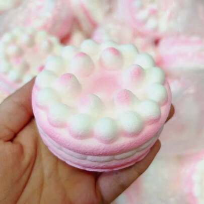 1pc 2026 New Arrival Hot Selling Strawberry Color Raspberry Tart Bread Squeeze Slow Rebound Toy, Squeezing Brings Happiness, Suitable For Girls & Teenagers, Perfect Gift For Festivals, Parties, Birthdays, Summer, Christmas