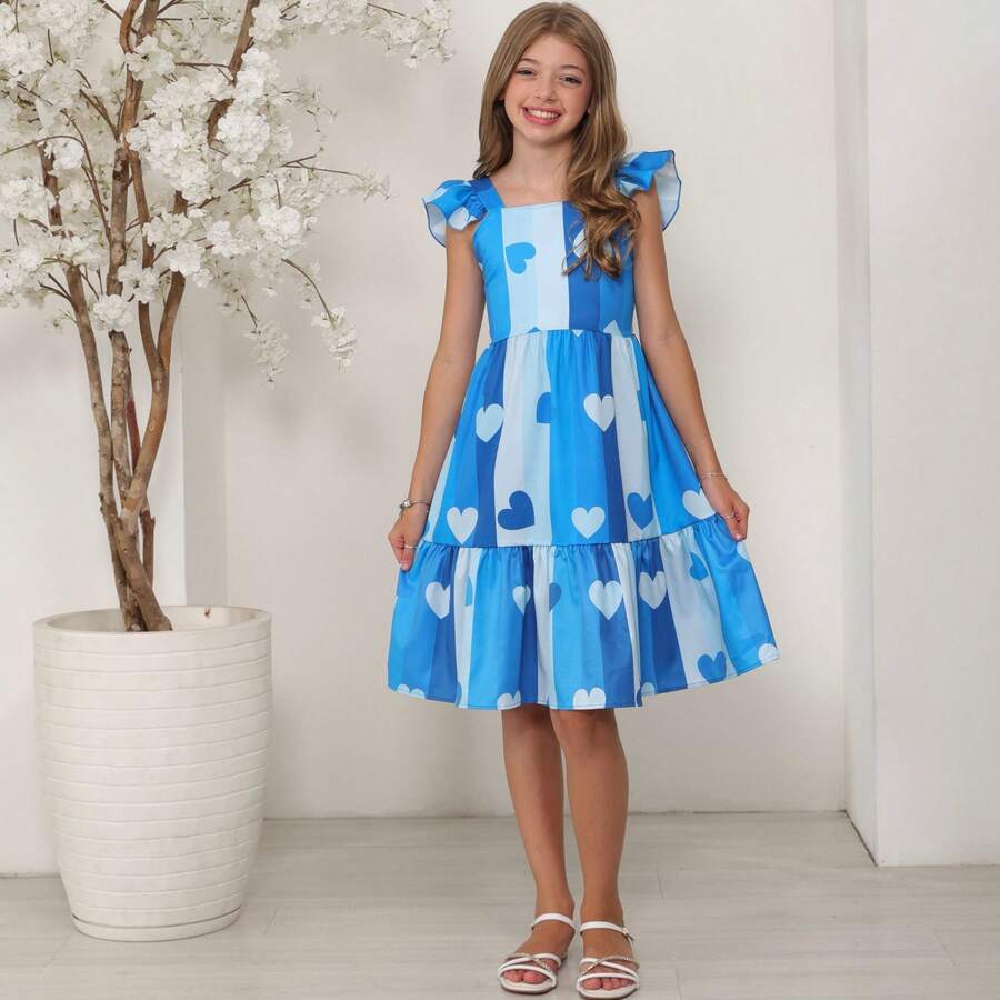 Short Dress For Girls/Teenagers - Azul - Ver 1