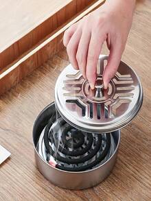Portable Stainless Steel Mosquito Coil Holder With Lid, Flame Resistant And Heat-Resistant Incense Burner Tray Stand, Suitable For Home And Outdoor Use. - A - View 8