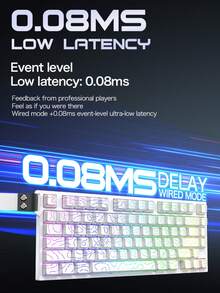 Teclado mecánico R82HE, eje magnético, perfil lateral grabado por láser, juego con cable RGB, recorrido de tecla ajustable, baja latencia - Ver 7