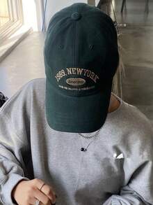 1 件装，夏季新款，防晒帽，夏季女士清新棒球帽，男女时尚遮阳帽，户外旅行多功能刺绣字母 1989 帽，登山夏季遮阳帽，沙滩情侣大檐遮阳帽，休闲卡车司机帽 - 彩色 - 查看 9