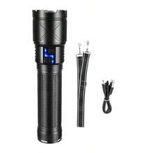 1pc Powerful LED Flashlight Ultra Bright Torch Rechargeable Tactical Flashlight Aluminum Alloy, 5 Adjustable Light Modes, Type-C Charge And Discharge With Power Output, For Hunting, Cycling, Camping, Hiking, Fishing - Black - View 13