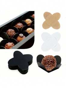 50个情人节巧克力盒包装，巧克力杯垫，巧克力包装托盘，可折叠花形糖果甜点架，新年糖果，适用于婚礼、生日、派对用品、下午茶礼品、情人节/新年/圣诞节糖果盒，彩色邮箱糖果盒，邮箱包装，糖果盒，创意邮箱收纳盒，卡通糖果盒，礼品包装盒 - 查看 7