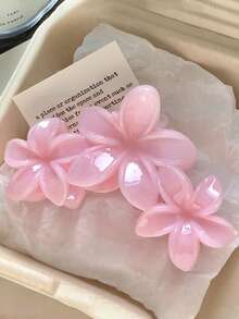1pc Minimalist Elegant Daisy Flower Shark Claw Hair Clip, Suitable For Beach Vacation/Gift - Multicolor - View 8