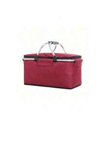 Haus Hana 1pc Foldable Picnic Basket With Insulation Foldable And Easy To Store Multifunctional Picnic Bag Suitable As Storage Basket For Outdoor Travel Outdoor Ice Packs And Food Storage - Multicolor - View 10