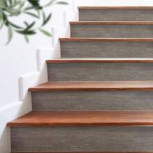 1 Roll Light-Colored Faux Wood Grain Peel And Stick Wallpaper, Non-Adhesive Waterproof Removable Decorative Sticker For Living Room, Bedroom, Kitchen, Stairs, Cabinets, Countertops, 6.97x41.73inch/17.7*106cm - Multicolor - View 5