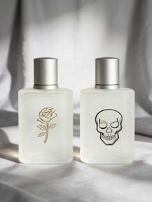 1 Chai xịt nước hoa có thể nạp lại, thiết kế hình đầu lâu hoa hồng, 30ml thủy tinh mờ chống rò rỉ, phun sương mịn, kích thước nhỏ gọn tiện dụng để mang theo trong túi xách, kiểu dáng thẩm mỹ unisex. - Nhiều màu - Xem 5