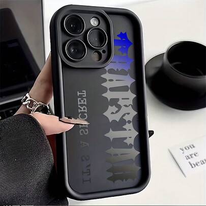 1pc Minimalist Pattern Perforated Matte Hard Phone Case Suitable For IPhone 11/12/13/14/15/16 Pro Max/17/17 Pro/17 Pro Max/Air