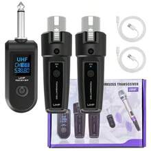 K-006 Wireless Microphone Transmitter & Receiver, XLR Microphone Wireless System, Rechargeable Wireless Microphone Adapter For Mixer, Dynamic Microphone, Electric Guitar Bass, Live Streaming Mixer, Equipped With Rechargeable Battery DC3.7V/200mAH - one-size - View 1