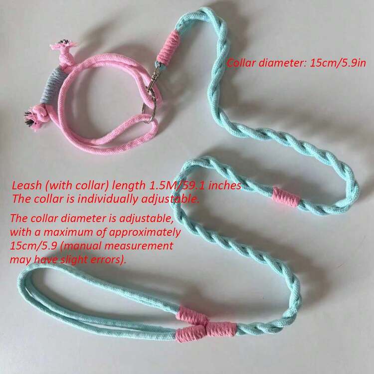 狗绳是小型犬和猫的必备品。手工编织的狗绳常用于遛猫、遛狗和其他宠物。 - 彩色 - 查看 8