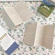 2pcs 2026 Monthly Planner Refill Inserts, A7/M5 Size, Special Paper, Double-Sided Printing, Loose-Leaf, For Check-In, Comes With 2026 Mini Calendar - 2026 Tri-fold Brochure - View 12