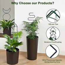 4pcs Indoor & Outdoor Plant Trellis, For Climbing Plants, Small Garden Metal Grid Rack Suitable For Outdoor Potted Plants, Applicable To Vines, Ivy, Orchids, Flowering Plants - Flower Stand - View 5