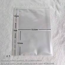 1包，A6/A7/M5/A5/A8透明内芯，活页贴纸笔记本替换内页，贴纸计划本替换内页，PP高透明材质，适用于粘贴贴纸、制作贴纸笔记本、照片卡片、办公计划本收纳 - 無色 - 查看 24