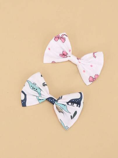 2个可爱白色恐龙蝴蝶结装饰宠物猫狗项圈配件，带弹性扣，适用于所有项圈，适合室内或室外宠物装饰