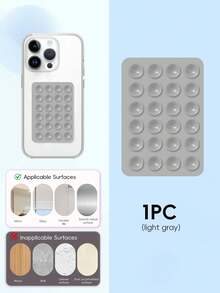 24个单面粘性手机吸盘，吸力超强，可重复使用，适用于光滑表面（瓷砖、玻璃、墙壁等）。 - 彩色 - 查看 12