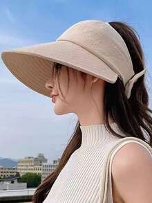 1 chiếc mũ rộng vành thời trang đa năng dành cho nữ, thích hợp cho mùa xuân và mùa hè. - Nhiều màu - Xem 2