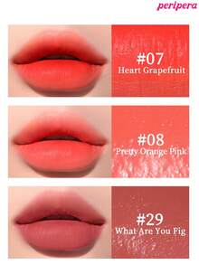 Peripera K-Beauty Ink Airy Velvet 唇釉，高显色度，持久不脱妆，轻盈无感，无麸质，无防腐剂，丝绒哑光唇膏，液体唇膏，柔滑，持久显色，韩妆，韩国彩妆 - #08 Pretty Orange Pink - 查看 8