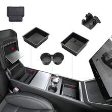 Console Organizer 5PCS Compatible With Tesla Model Y Juniper2026, Armrest Storage Tray, Hidden Storage Box, Cup Holder, Phone Holder – Interior Accessories For New Model Y/3 2025 - Black - View 5