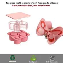 Khay làm đá tròn bằng silicon có nắp đậy, dung tích 20oz/30oz/40oz, giữ lạnh đồ uống. - Truyện tranh bốn khung - Xem 3