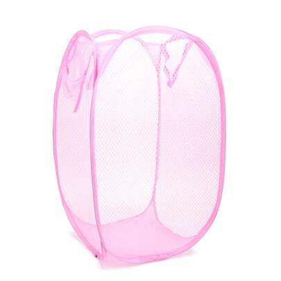1pc Pop-Up Mesh Laundry Basket, Foldable Portable Laundry Basket, Foldable Dirty Clothes Storage Basket, Household Storage Basket For Socks, Underwear, Toys, And Miscellaneous Items