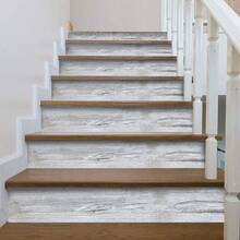 1 Roll Light-Colored Faux Wood Grain Peel And Stick Wallpaper, Non-Adhesive Waterproof Removable Decorative Sticker For Living Room, Bedroom, Kitchen, Stairs, Cabinets, Countertops, 6.97x41.73inch/17.7*106cm - Multicolor - View 3
