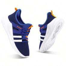 GLAMSTRIDE Boys Girls Athletic Sneakers For Kid,Lightweight Breathable Lace Up Running Tennis Shoes For Toddler Little Kid Big Kid - 藍色 - 查看 2