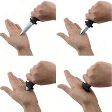 1/2/5pcs Retractable Knife Toy, Hidden Blade Joke Toy, Magic Plastic Knife, Christmas Gift, Party Favor - متعدد الألوان - مشاهدة 4