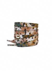 时尚个性化扁平鞋带替换装，独特蛇皮纹、豹纹动物图案涤纶编织鞋带 - 彩色 - 查看 9