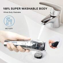 1个HATTEKER防水多功能电动理发器，男士电动剃须刀，鼻毛修剪器，可充电家用理发器 - 查看 6