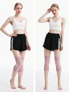 防滑弹力运动护膝，透气压缩护膝，男女通用，缓解膝盖疼痛，吸收冲击力，提供膝盖支撑，适用于排球、足球、舞蹈、瑜伽、网球、跑步、骑行、健身、攀岩、篮球等运动 - 彩色 - 查看 7