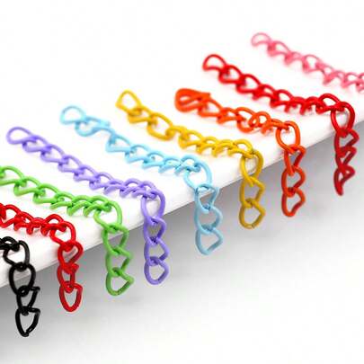 40/100pcs Extension Chain, Linking Rings, Keychain, DIY Jewelry Making Connectors, Alloy Craft Accessories