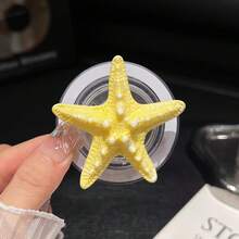 1pc Summer Starfish Magnetic Phone Holder, MagSafe Creative Personalized, Summer Travel Photography Desktop Mount, Interesting Niche Expandable Air Cushion Ring Phone Case Stand - Multicolor - View 7