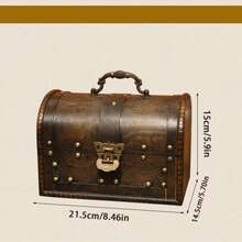 1 hộp gỗ cổ điển có tay cầm, hộp đựng trang sức bằng gỗ cổ tinh xảo, hộp đựng vật phẩm quý giá, hộp sưu tập nghệ thuật có khóa mật mã, hộp gỗ thủ công. - Nhiều màu - Xem 3