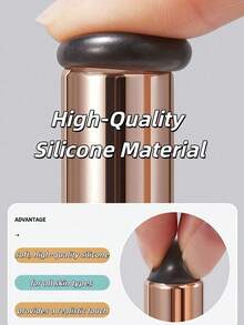 OEIEZ Cọ môi mini bằng silicon, mềm mại và mượt mà, dùng để tán son môi, son dưỡng và son bóng, hợp vệ sinh và dễ làm sạch, dụng cụ trang điểm môi di động. - màu đen - Xem 10