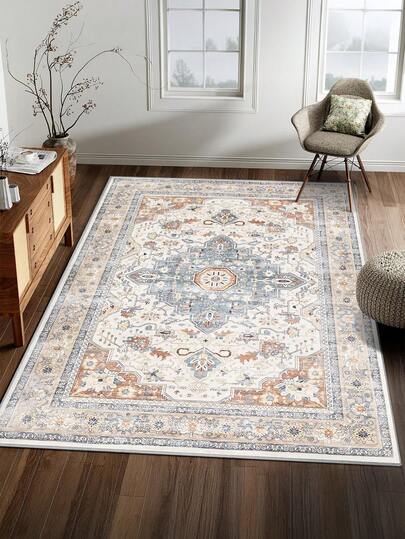 Faux Cashmere Area Rugs For Bedroom, Bohemian Style, Rugs Living Room, 1 Count Home Decor Carpet, Washable Runner Rug, Mat Home Decor For Kitchen, Bathroom, Dining, Fluffy And Simple, Create A Unique, Niche, And Cozy Vibe